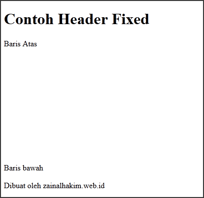 header diatas halaman